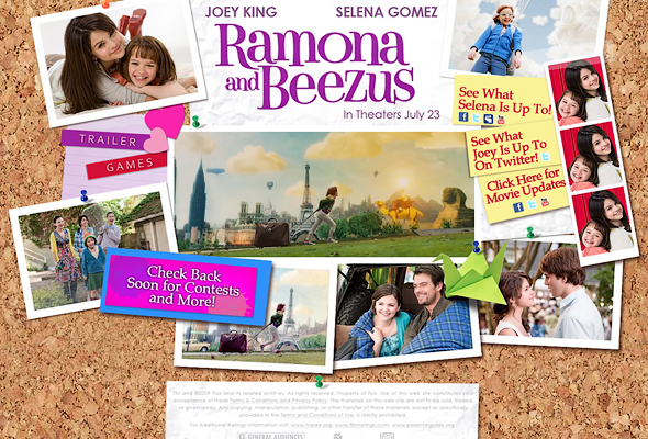 映画『Ramona and Beezus』米公式サイト