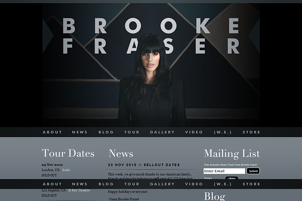 ブルック・フレーザー（Brooke Fraser）公式サイト