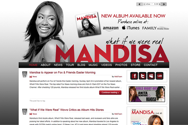 Mandisa（マンディーサ）公式サイト