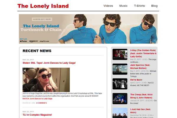 米コメディバンドThe Lonely Island（ザ・ロンリー・アイランド）公式サイト